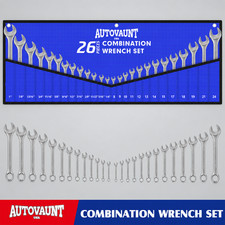 26pc Duo Metric SAE Combination Spanner Set Gear Wrench Standard Head Extra long picture