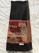 Vintage Handwoven 100% Pashmina Geometric Pattern picture