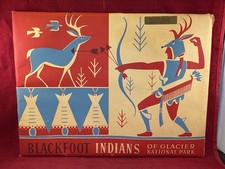 VTG Blackfoot Indians of Glacier National Park 24 Prints w/ Booklet Winold Reiss picture