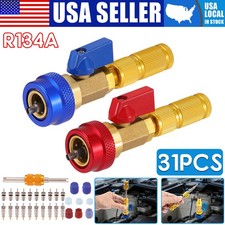 31PCS A/C Air Conditioning R134A Valve Core High Low Pressure Remover Tools picture