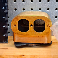 2-Gang Surface Mount Brass Finish Rectangular Electrical Box w/ Gasket 4x2x3 NOS picture