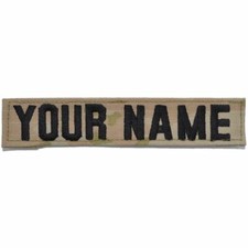 Single Custom Army Name Tape w/ Hook Fastener Backing - 3-Color OCP picture