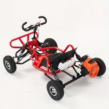 Youth Off-Road Go-Kart 63cc 2-Stroke - Enjoy Assembly Fun,Christmas Gift Red picture