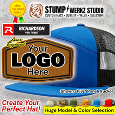 Custom Logo Hat Trucker Baseball Cap Richardson 112 312 168 Leather Patch Promo picture