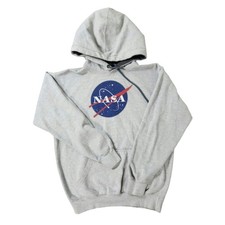 Prairie Mountain NASA Logo Gray Hoodie Sweatshirt Size Small S picture