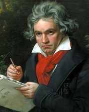 Composer Pianist Musician Ludwig Van Beethoven Glossy Poster Painting Reprint picture