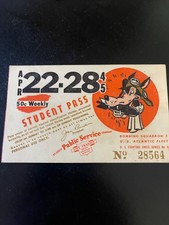 trolley street car pass ticket st. Louis city transit student pass 1945 picture