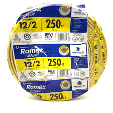 Southwire Romex SIMpull 12/2 NM-B W/Ground 250 FT Solid Copper Wire 20A 600V NEW picture