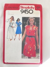 Simplicity 9450 Camisole Dress Sewing Pattern Vintage 1980. Size 10 Bust 32.5 picture