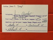 Jimmy Outlaw🔥🔥MLB:  1937 Cincinnati Reds 🔥🔥Autograph🔥🔥🔥 picture