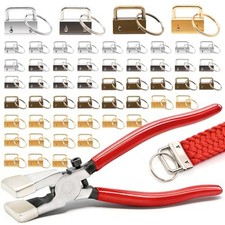 mankk 40PCS 1 inch Key Fob Hardware Set with Key Fob Pliers Keychain,Lanyard,... picture