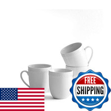 Everyday White Beaded Set Of 4 Mugs 14 Ounce 5278079 picture