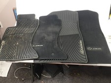 2008-14 LEXUS FRONT & BACK CARPET FLOOR MATS BLACK OEM PT208-53087-02 picture