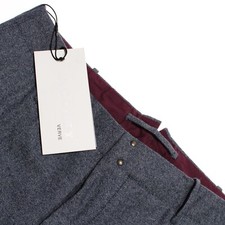 Incotex NWT Casual Pants Size 48 (US 32) Tapered Fit in Blue Melange Wool/Cotton picture