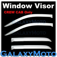 14-16 GMC Sierra 1500 Crew Cab Window Visor Chrome Shade Vent Wind Deflectors picture