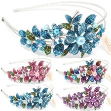 Fashion Crystal Rhinestones metal Flowers Headband bridal head-wear Accessories  picture