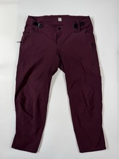 Rapha Trail Pants Mens Large Burgundy MTB Cycling Hemmed 25” Inseam picture