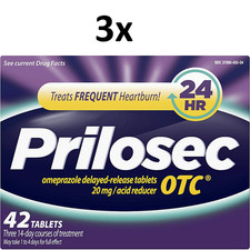 3x Prilosec OTC 42 Ct  (126 total counts) picture