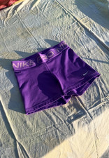 Nike Pros Small Woman’s Purple Dri-fit Activewear Compression Fitted 3” Shorts picture