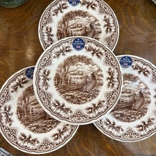 Royal Stafford Pheasant 8” Side Plate Set Of 4- England-  New picture