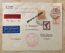 1929 Germany Graf Zeppelin LZ 127 Orient Flight Cover Er Ramle Drop Palestine US picture