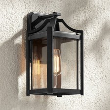 Rockford Rustic Farmhouse Outdoor Wall Light Fixture Bronze 12 1/2