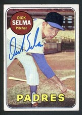 Dick Selma Signed Auto 1969 Topps San Diego Padres Card #197 TOUGH picture
