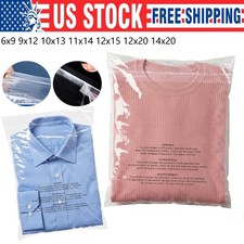 Poly Bags Resealable Suffocation Warning Clear Merchandise 1.5 mil Shirt Apparel picture