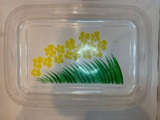VTG Acrylic Cameleon P Tardif NEOVE Floral barware Serving Tray Taiwan 80s picture