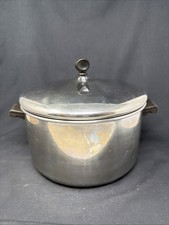 Farberware 6 Qt Quart Stock Pot & Lid Aluminum Clad Stainless Dutch Oven Vintage picture