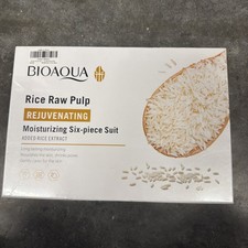 New Bioaqua Rice Raw Pulp Rejuvenating Skincare Set  6 Pcs. Anti Aging Sealed picture