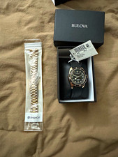 Bulova Caravelle Sea Hunter Automatic Diver 200m Black Dial Rubber/metal Strap picture