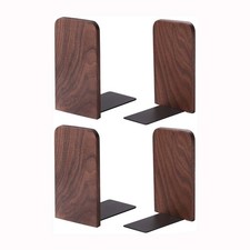muso wood Walnut Book Ends for Shelves, 2 Pairs Walnut-2 Pairs, picture