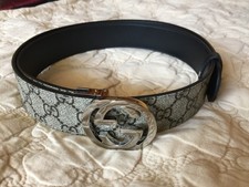 Gucci GG Logo Reversible Buckle Belt Size 95cm Fits 32-34 Waist picture
