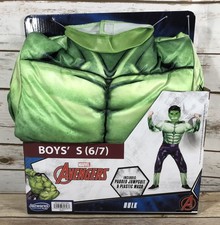 NEW Jazwares Marvel Avengers HULK Costume Boys Size Small 6/7 Halloween Green picture