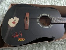 Silvertone Paul Stanley Dark Star Acoustic Guitar Model PS D1 BK inc box/case + picture