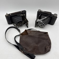 Vintage Kodak No 2 Folding Autographic Brownie & Conley 620/120 Cameras + Case picture