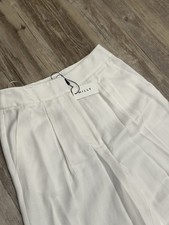 Milly Noelani Linen Blend Wide Leg Pleated Pants White 20PP80 Size 2 NWT * picture