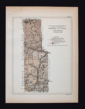 1901 Minnesota Geological Map Wadena Todd County Sebeka Menahga Staples Hewitt picture