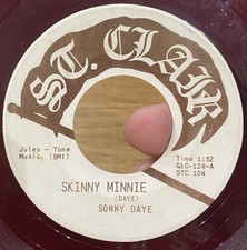 SONNY DAYE Skinny Minnie 45 ST. CLAIR RED Colored Wax ROCKER Doo Wop RARE VG+ picture