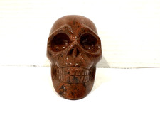 Red Jasper Hand Carved Crystal Skull, Realistic, Crystal Healing 2 1/2 ”x 3 1/4” picture