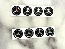 8 x EPOXY Emblem Sticker Replacement for Mercedes 14mm picture