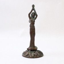 Antique Nike Winged Victory Lady Figurine, Bronze picture