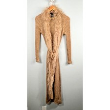 Guess Collection Luxury Mohair Wool Long Maxi Duster Cardigan Sweater Belted S picture