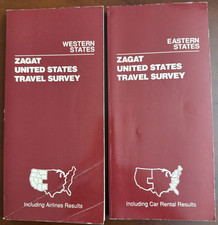 Vintage 1990 Zagat United States Travel Survey Books Eastern & Western States  picture