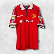 David Beckham 7 Manchester United 1998-2000 Short Sleeve Jersey Home Shirt Red picture