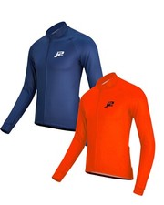 J2velosport Mens Cycling Jersey Winter Thermal Fleece Long Sleeve Orange Or Blue picture