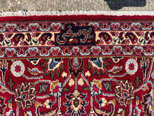 3x9 VINTAGE RUNNER RUG SIGNED ANTIQUE handmade oriental handwoven fine wool 3x10 picture