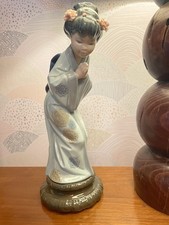 Lladro 4989 Sayonara Porcelain Figurine Japanese Girl Geisha Retired picture