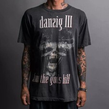 Danzig Dirty Black Summer Vintage Heavy Metal Rock Tour Concert Tee picture